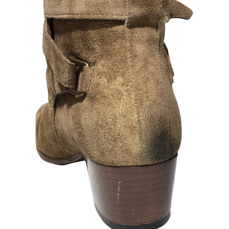 SAINT LAURENT/Boots/37.5/BRW/Suede/Plain