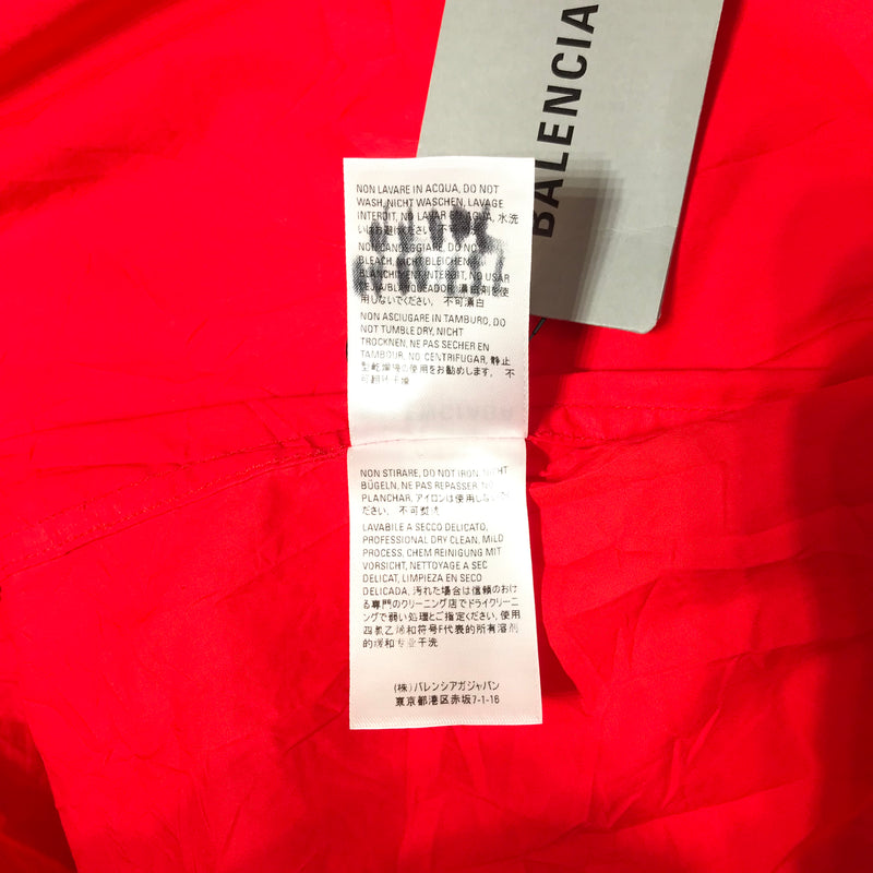 BALENCIAGA//SS Shirt/39/RED/Cotton/Plain