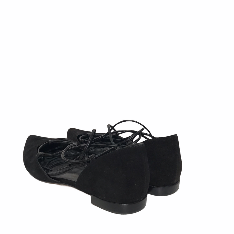 STUART WEITZMAN/GILLIGAN/Flat Shoes/US6.5/BLK/Suede/Plain