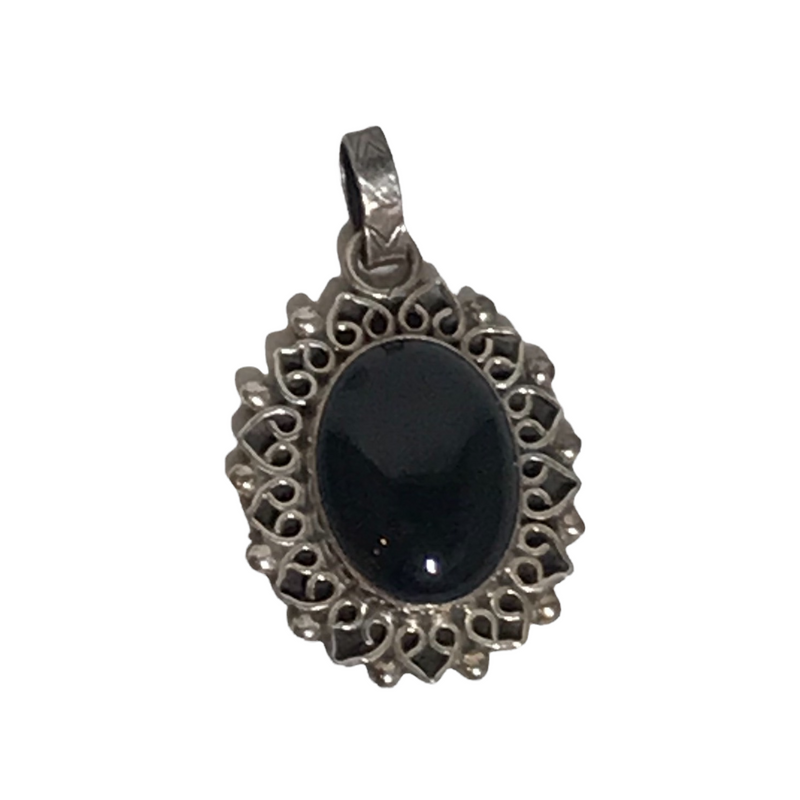 Vintage/Sacred Black Ghost/Pendant Top/All Over Print/SLV/silver 925