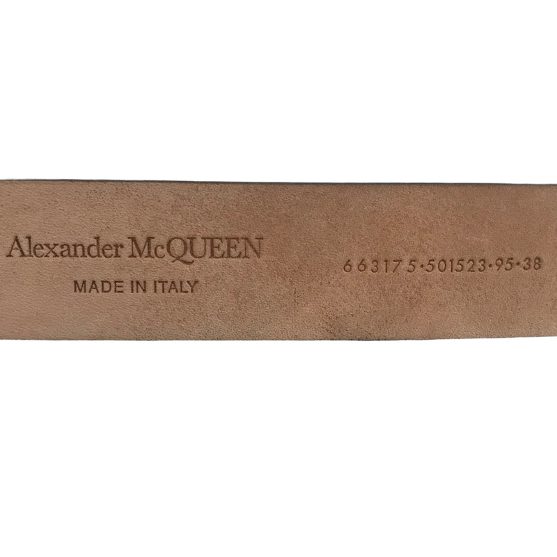 Alexander McQueen//Belt//BLU/Leather/Graphic