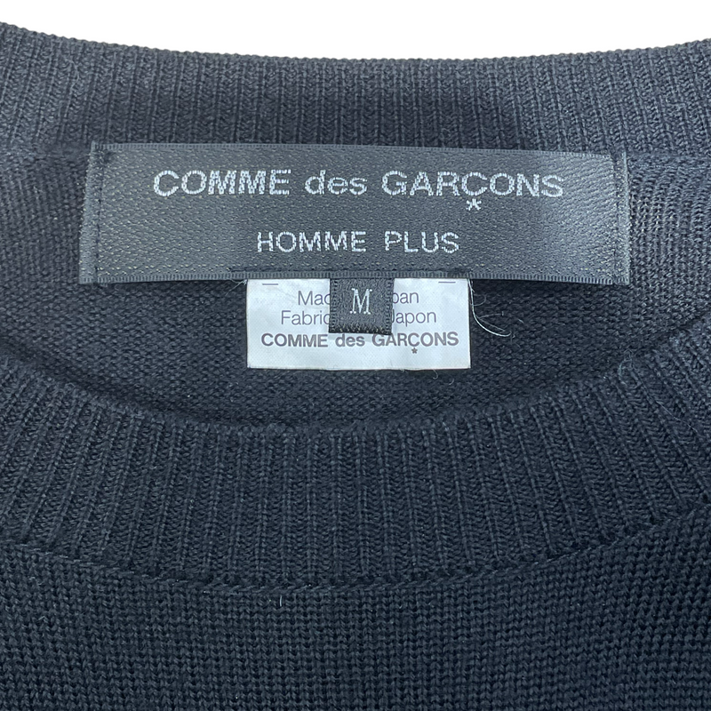COMME des GARCONS HOMME PLUS/Sweater/M/Wool/BLK