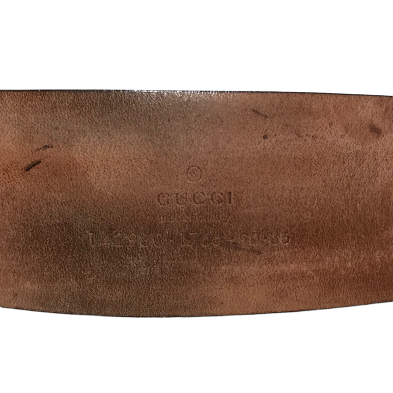 GUCCI/Belt/L/Monogram/Leather/BRW