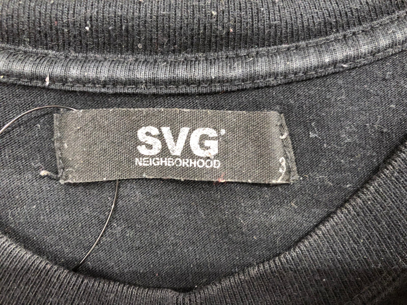 SVG/NEIGHBORHOOD//T-Shirt/L/BLK/Graphic/Straight to Hell