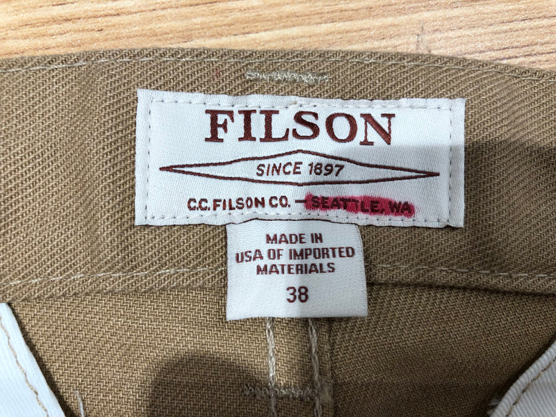FILSON/Straight Pants/38/Denim/KHK