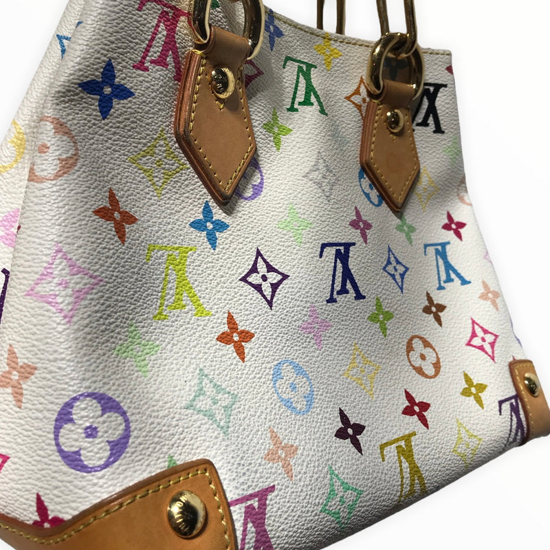 Louis Vuitton, Bags, Louis Vuitton Audra Handbag Monogram Multicolor  White Multicolor