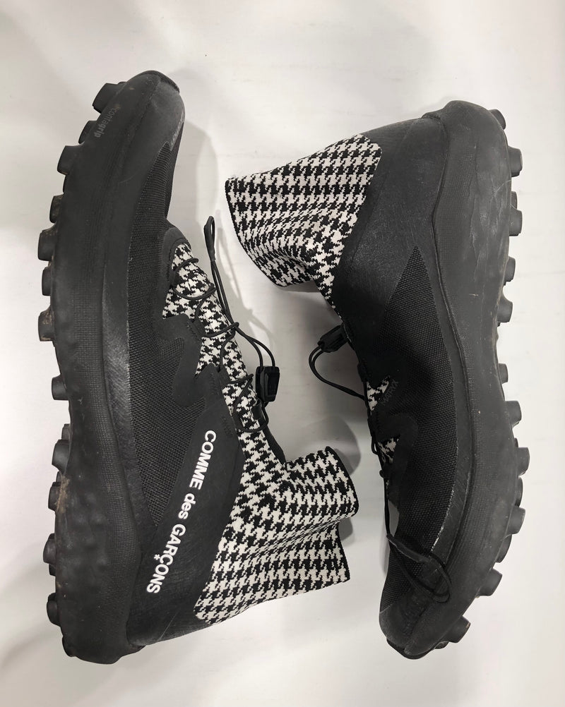 COMME des GARCONS/SALOMON HI TOP CROSS/Hi-Sneakers/US9/BLK/Cotton/Houndstooth Check