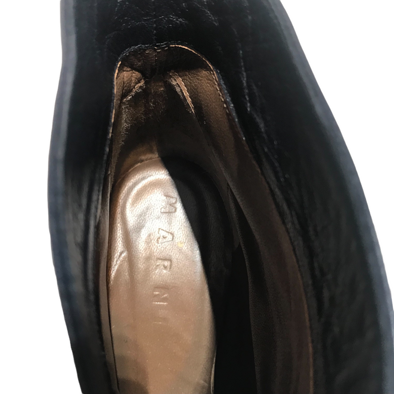 MARNI/Heels/EU 38/Leather/BLK