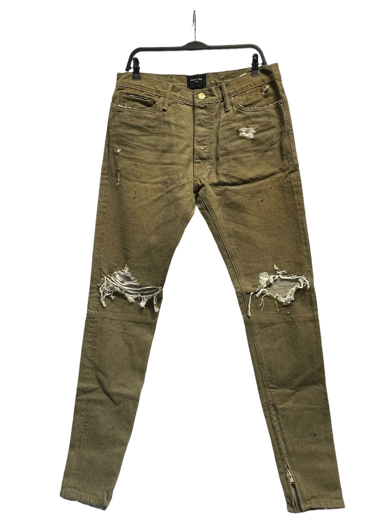 FEAR OF GOD//Skinny Pants/34/GRN/Denim/Plain