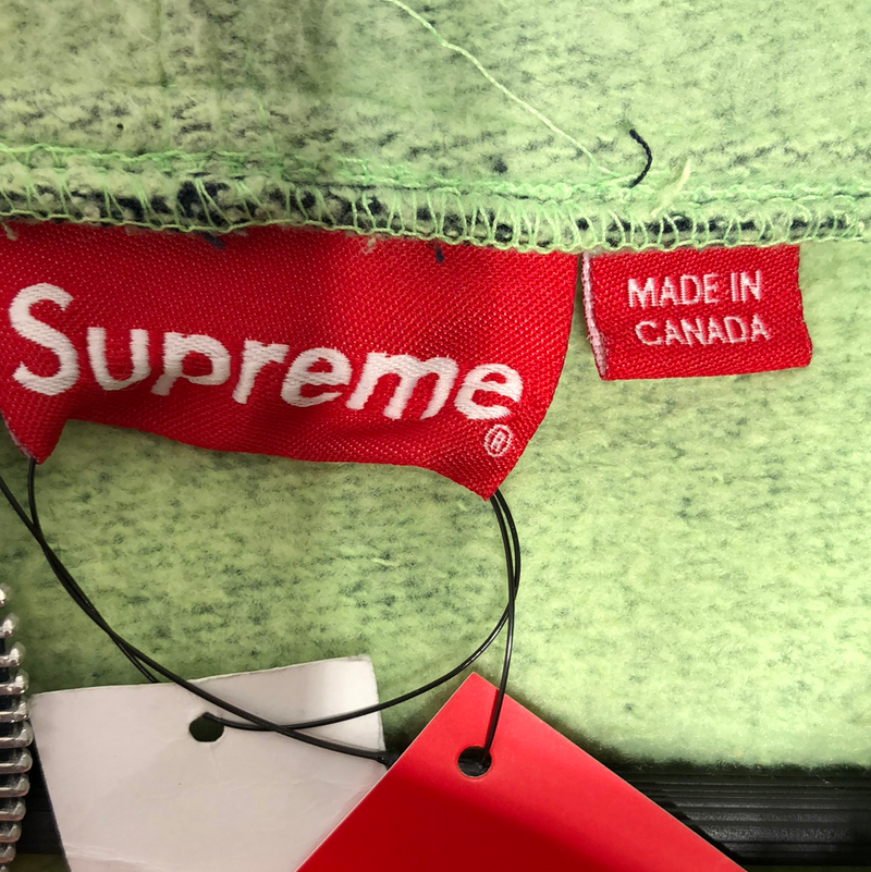 Supreme/Small Box L18SS/Contrast Zip Up Hooded Sweatshirtshirt/M/cotton/NVY