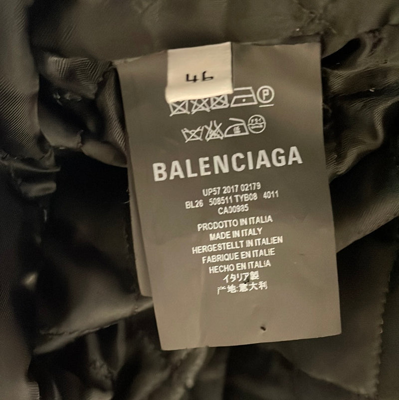 BALENCIAGA/Jacket/46/Cotton/BLU/Plaid/PADDED SHIRT