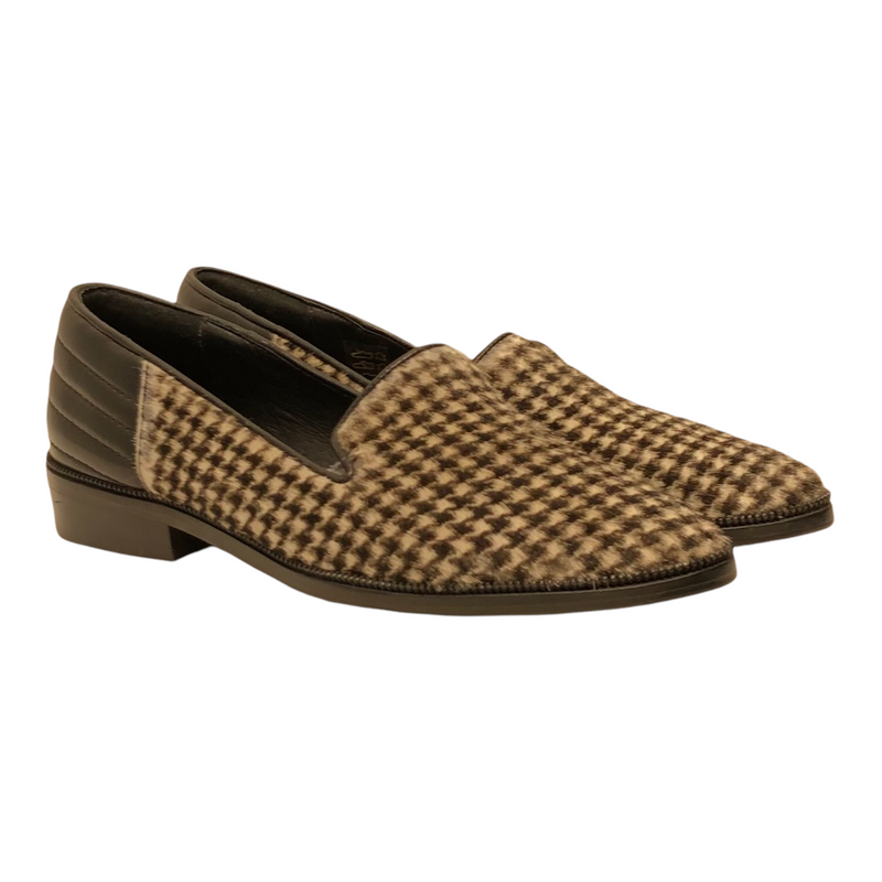 The Kooples/Loafers/EU40/BLK/Leather/Houndstooth Check