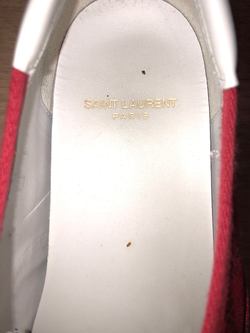 SAINT LAURENT//Low-Sneakers/41/RED/Others/Plain