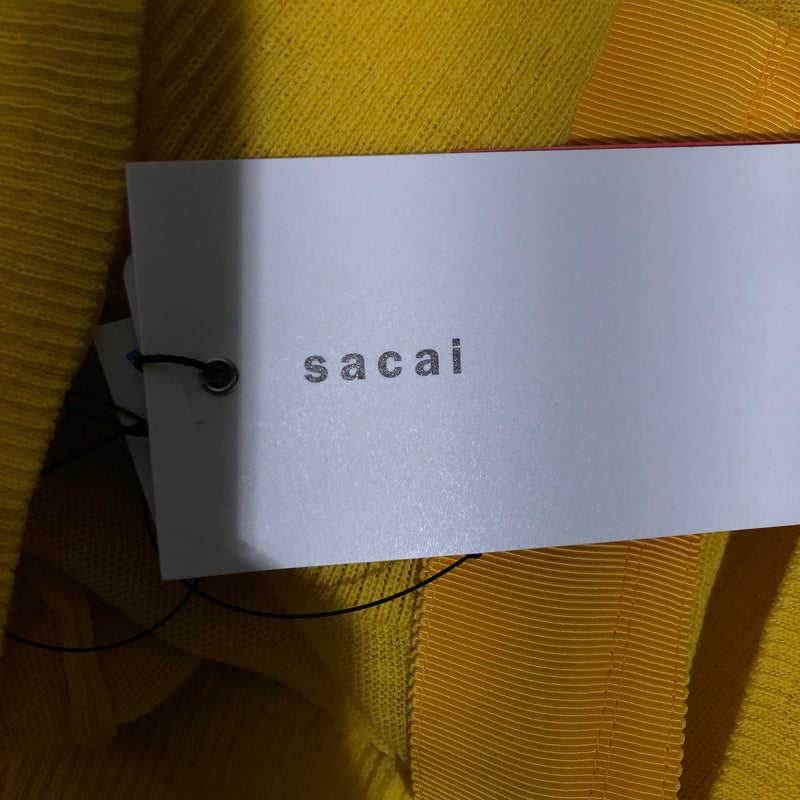 sacai/Sweater/1/YEL/Wool/Plain