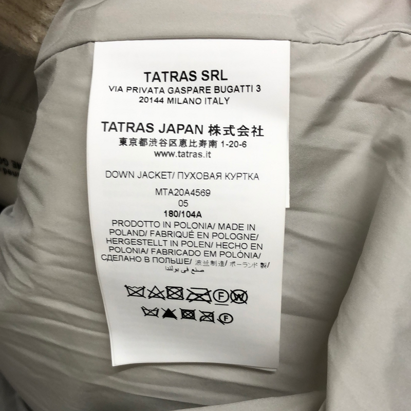TATRAS/GESSO/2018model/Down Jacket/5/polyester/GRY/MTA20A4569