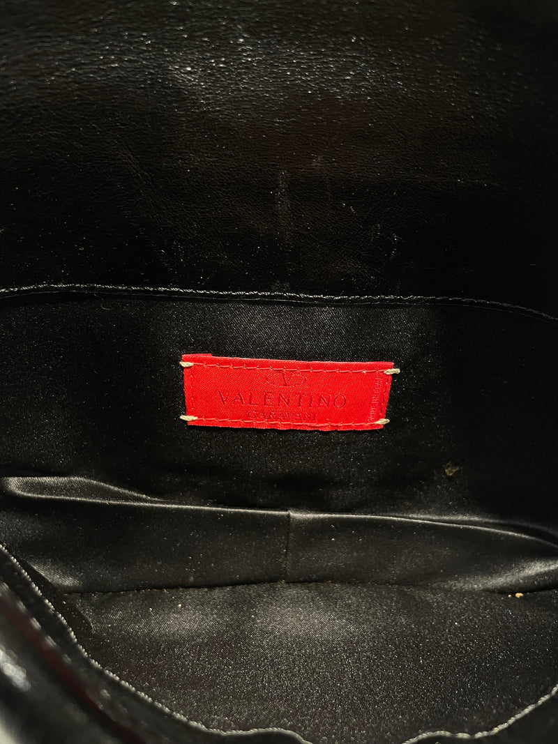 VALENTINO Clutch Bag/OS/Plain/Fake Fur/BLK//