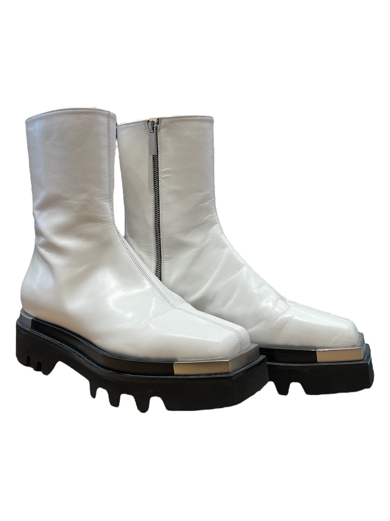 PETER DO/Biker Boots/EU 40/Faux Leather/WHT