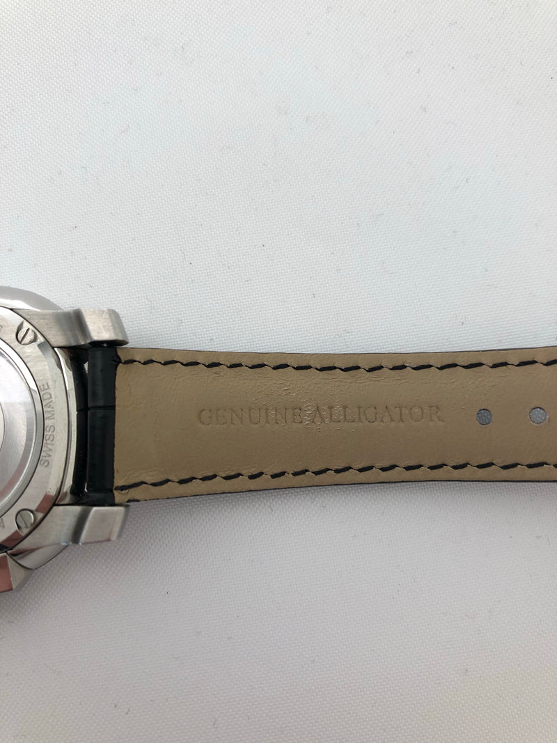 BURBERRY LONDON/AutomaticWatch/Analog/Leather/WHT/BLK