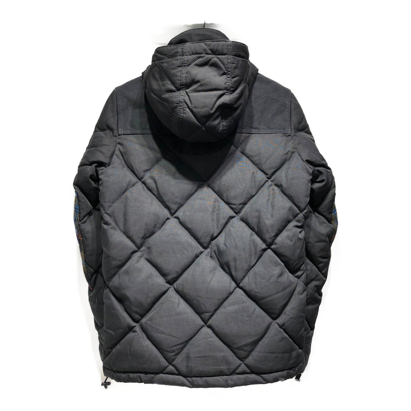 JUNYA WATANABE COMME des GARCONS MAN/quilted Down Jacket/XS/cotton/leather/BLK/Plaid