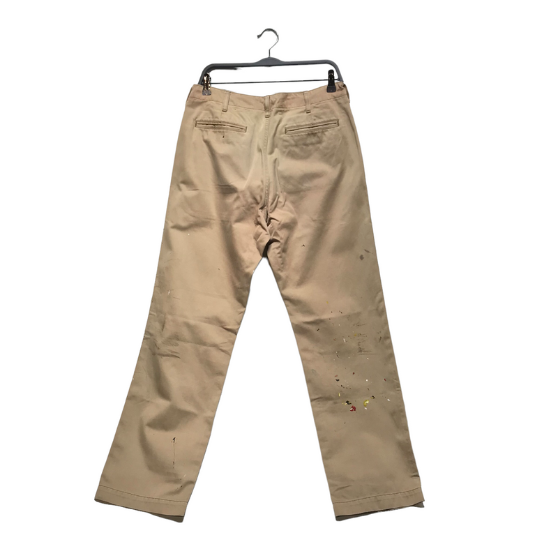 COMME des GARCONS HOMME/Pants/S/Cotton/KHK/PAINT SPLATTER
