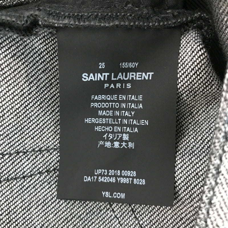 SAINT LAURENT/Skinny Pants/25/GRY/Cotton