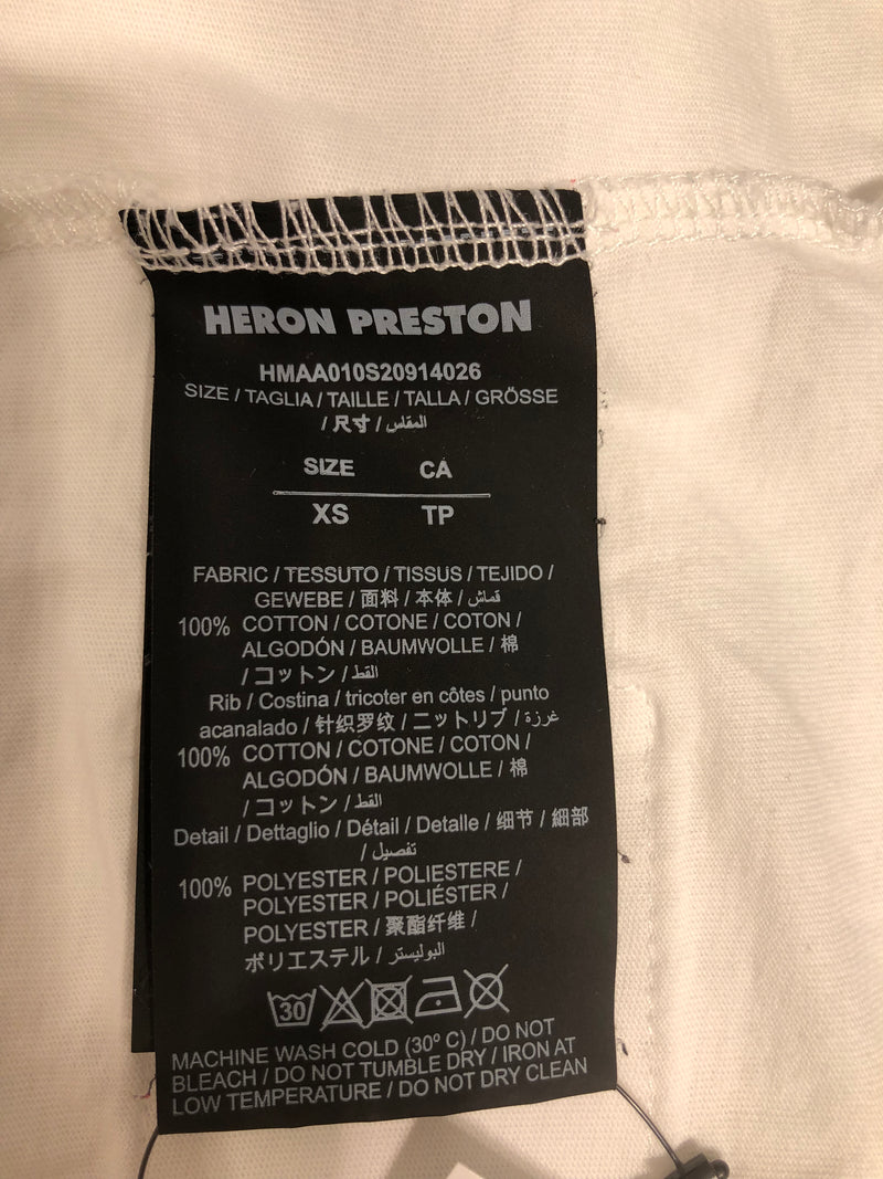 HERON PRESTON/T-Shirt/XS/Cotton/WHT/CTNMB
