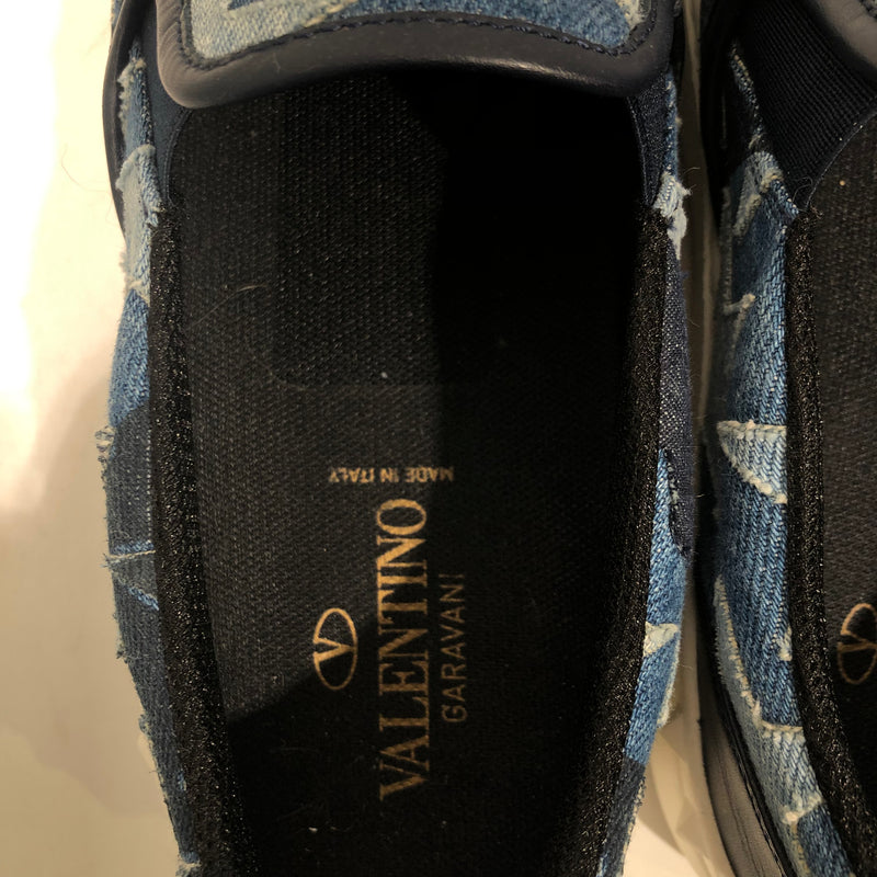 VALENTINO GARAVANI/Low-Sneakers/EU 39.5/All Over Print/Denim/BLU