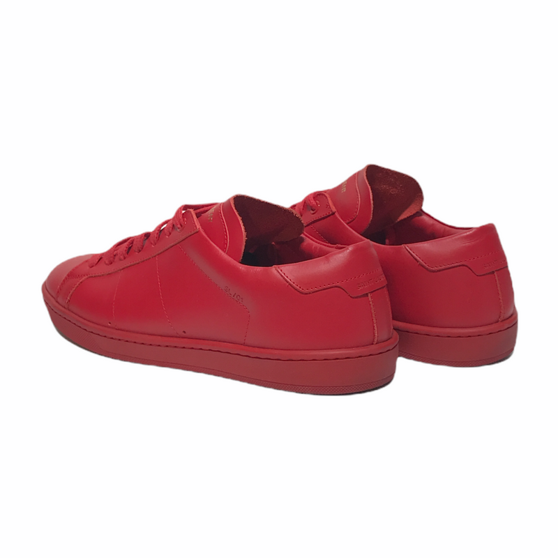SAINT LAURENT/Low-Sneakers/US9/RED/Leather/Plain