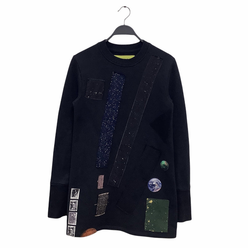 RAF SIMONS/STERLING RUBY/Sweater/XS/BLK/Cotton/Graphic