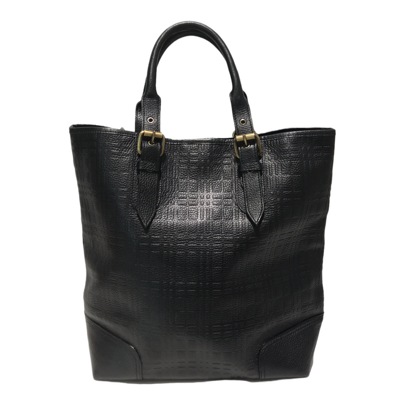 BURBERRY LONDON/Tote Bag/Leather/BLK