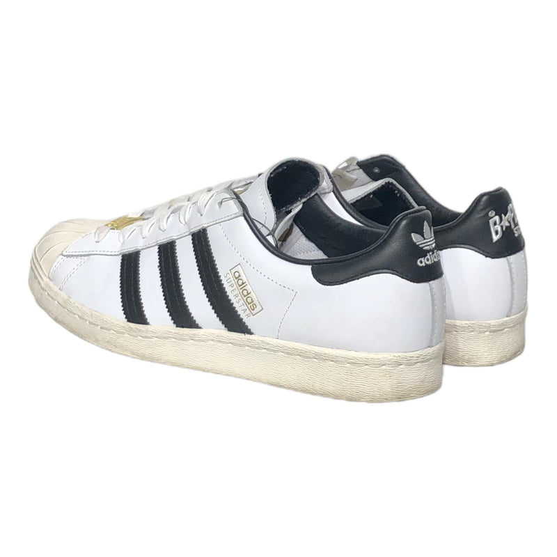 adidas/BAPE//Low-Sneakers/US 9/Plain/Cotton/WHT//M [Street] Hype/sta superstars