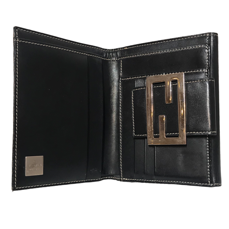 FENDI/VINTAGE/Bifold Wallet//NVY/Cotton/Monogram